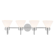 Kichler 55156 Farum 4-lt 34" Vanity Light-Chrome Opal Glass