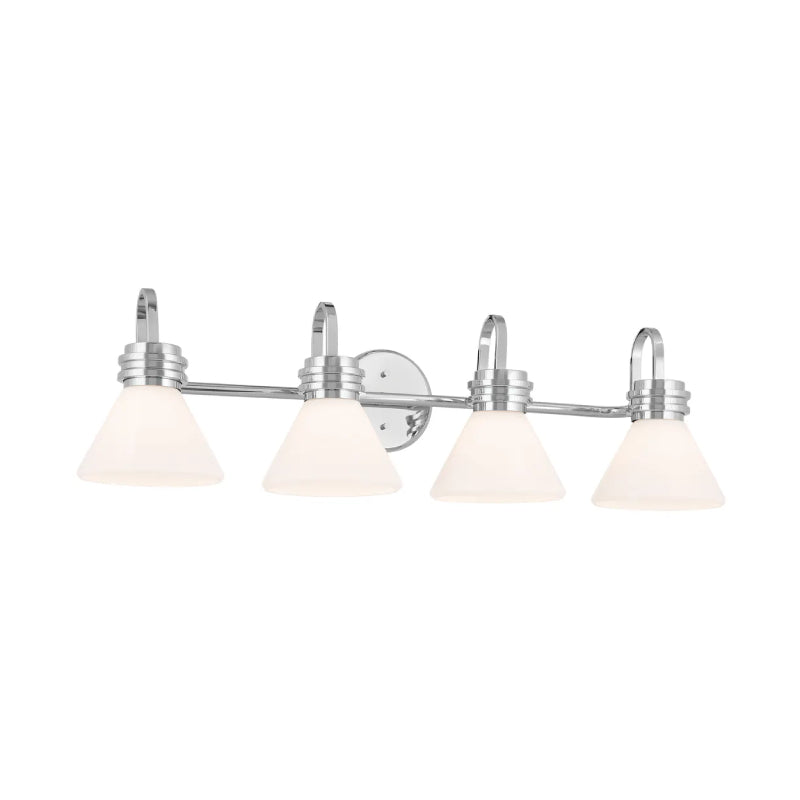 Kichler 55156 Farum 4-lt 34" Vanity Light-Chrome Opal