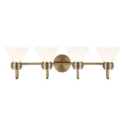 Kichler 55156 Farum 4-lt 34" Vanity Light-Champagne Bronze Opal Glass