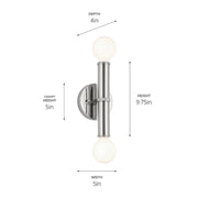 Kichler 55159 Torche 2-lt 10" Tall Wall Sconce