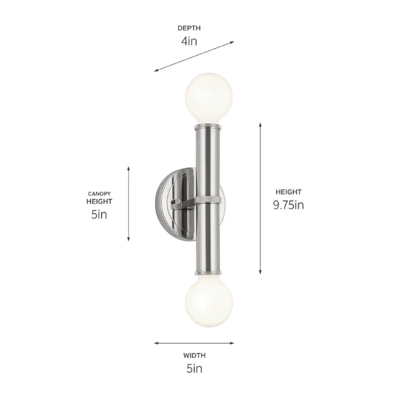 Kichler 55159 Torche 2-lt 10" Tall Wall Sconce