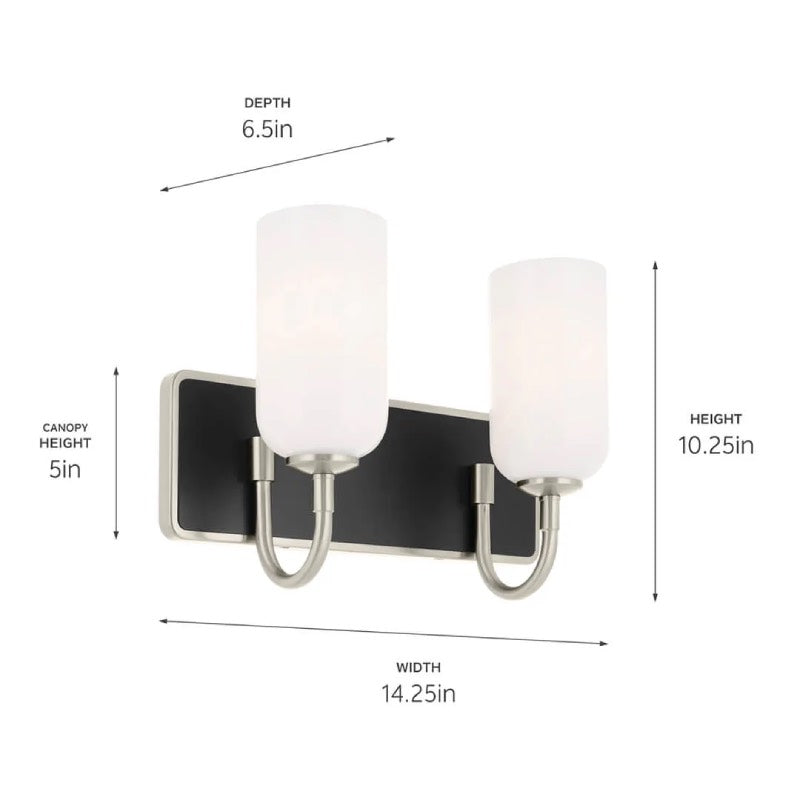 Kichler 55162 Solia 2-lt 14" Vanity Light