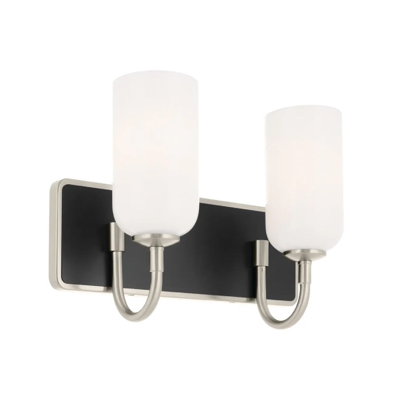 Kichler 55162 Solia 2-lt 14" Vanity Light-Brushed Nickel with Black