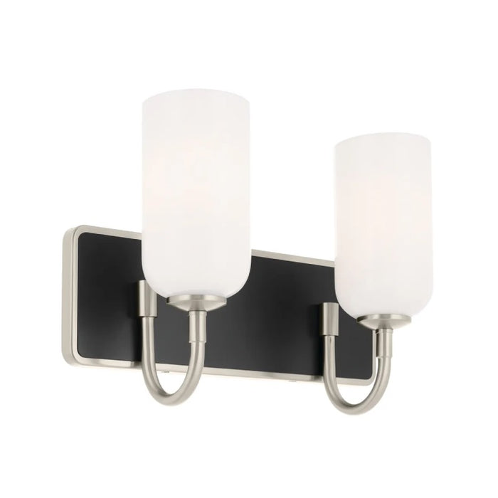 Kichler 55162 Solia 2-lt 14" Vanity Light-Brushed Nickel with Black