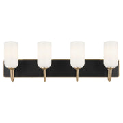 Kichler 55164 Solia 4-lt 32" Vanity Light-Champagne Bronze with Black