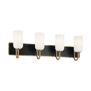 Kichler 55164 Solia 4-lt 32" Vanity Light-Champagne Bronze with Black
