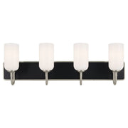 Kichler 55164 Solia 4-lt 32" Vanity Light-Brushed Nickel with Black
