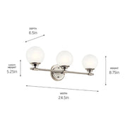 Kichler 55172 Benno 3-lt 25" Vanity Light
