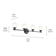 Kichler 55173 Benno 4-lt 34" Vanity Light