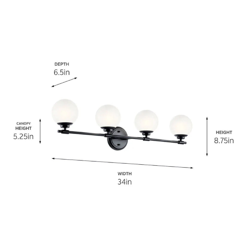 Kichler 55173 Benno 4-lt 34" Vanity Light