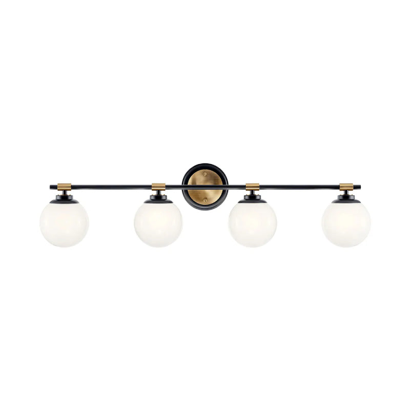 Kichler 55173 Benno 4-lt 34" Vanity Light - Black/Champagne Bronze