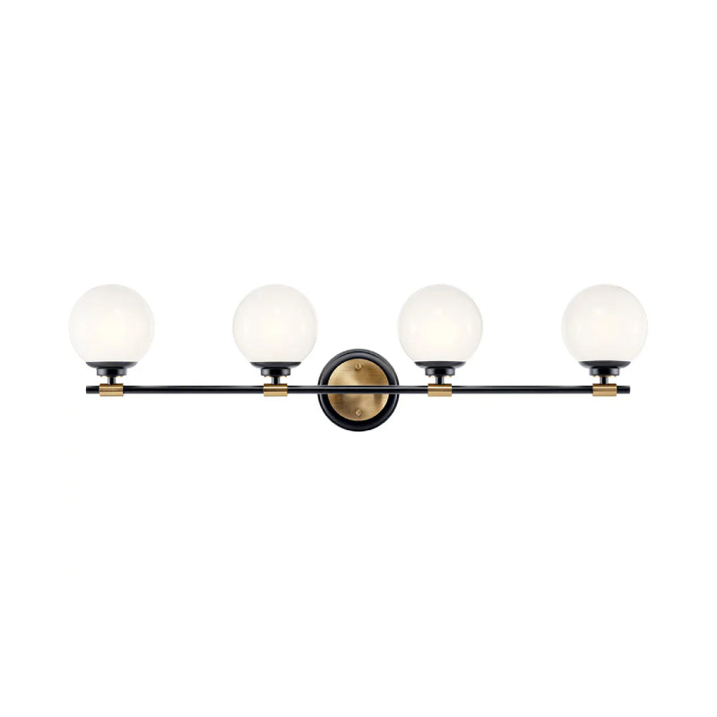 Kichler 55173 Benno 4-lt 34" Vanity Light - Black/Champagne Bronze