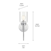 Kichler 55183 Madden 1-lt 15" Tall Wall Sconce