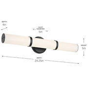 Kichler 55188 Rosh 1-lt 24" LED Vanity Light, 5 CCT Selectable