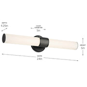 Kichler 55192 Sashi 1-lt 24" LED Vanity Light, 5 CCT Selectable