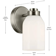 Kichler 55200 Shae 1-lt 9" Tall Wall Sconce