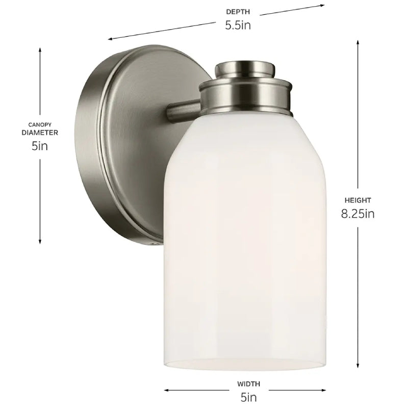 Kichler 55200 Shae 1-lt 9" Tall Wall Sconce