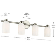 Kichler 55203 Shae 4-lt 32" Vanity Light