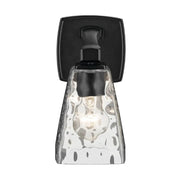 Kichler 55214 Marant 1-lt 10" Tall Wall Sconce - Black Clear Water Glass