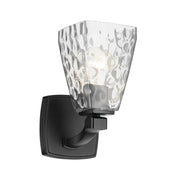 Kichler 55214 Marant 1-lt 10" Tall Wall Sconce - Black Clear Water Glass