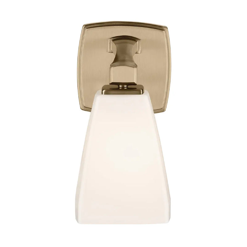 Kichler 55214 Marant 1-lt 10" Tall Wall Sconce - Champagne Bronze Opal Glass