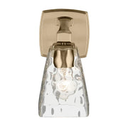Kichler 55214 Marant 1-lt 10" Tall Wall Sconce - Champagne Bronze Clear Water Glass