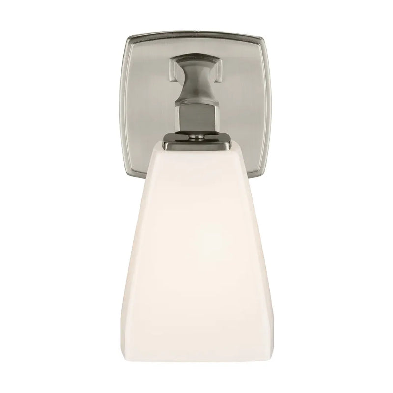 Kichler 55214 Marant 1-lt 10" Tall Wall Sconce - Brushed Nickel Opal Glass
