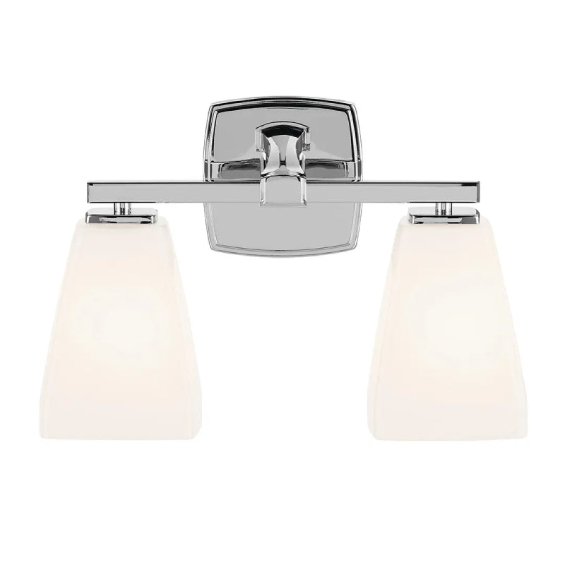 Kichler 55215 Marant 2-lt 14" Vanity Light - Chrome Opal Glass