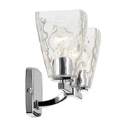 Kichler 55215 Marant 2-lt 14" Vanity Light - Chrome Clear Water Glass