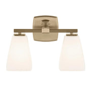 Kichler 55215 Marant 2-lt 14" Vanity Light - Champagne Bronze Opal Glass