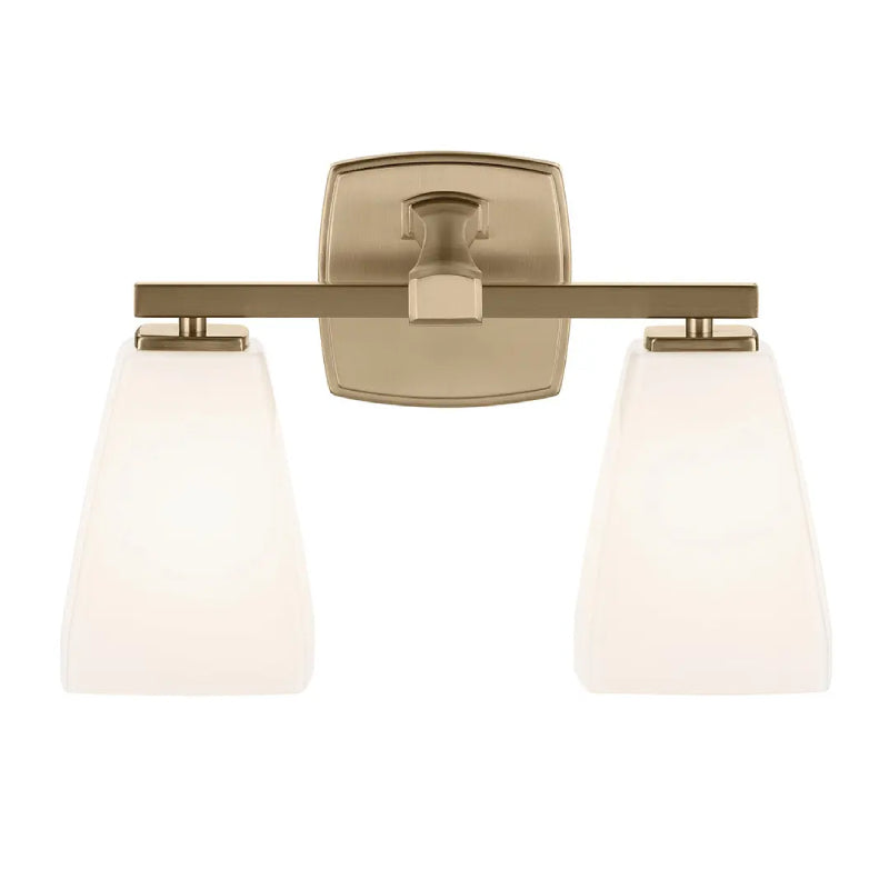 Kichler 55215 Marant 2-lt 14" Vanity Light - Champagne Bronze Opal Glass
