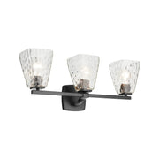 Kichler 55216 Marant 3-lt 24" Vanity Light - Black Clear Water