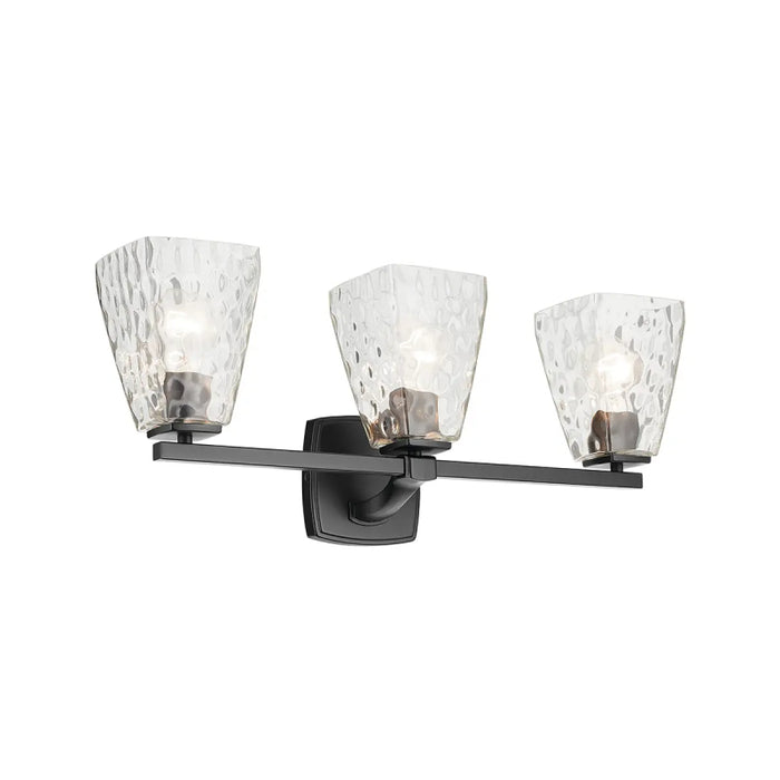 Kichler 55216 Marant 3-lt 24" Vanity Light - Black Clear Water