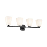Kichler 55217 Marant 4-lt 33" Vanity Light - Black Opal Glass