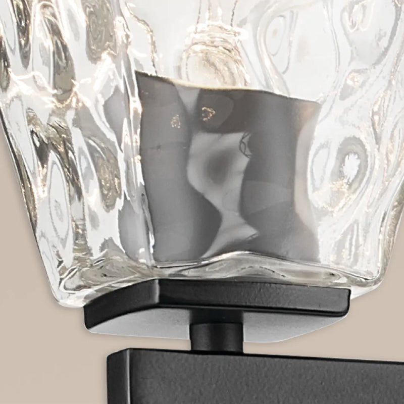 Kichler 55217 Marant 4-lt 33" Vanity Light - Black Clear Water Glass