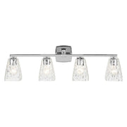 Kichler 55217 Marant 4-lt 33" Vanity Light - Chrome Clear Water Glass