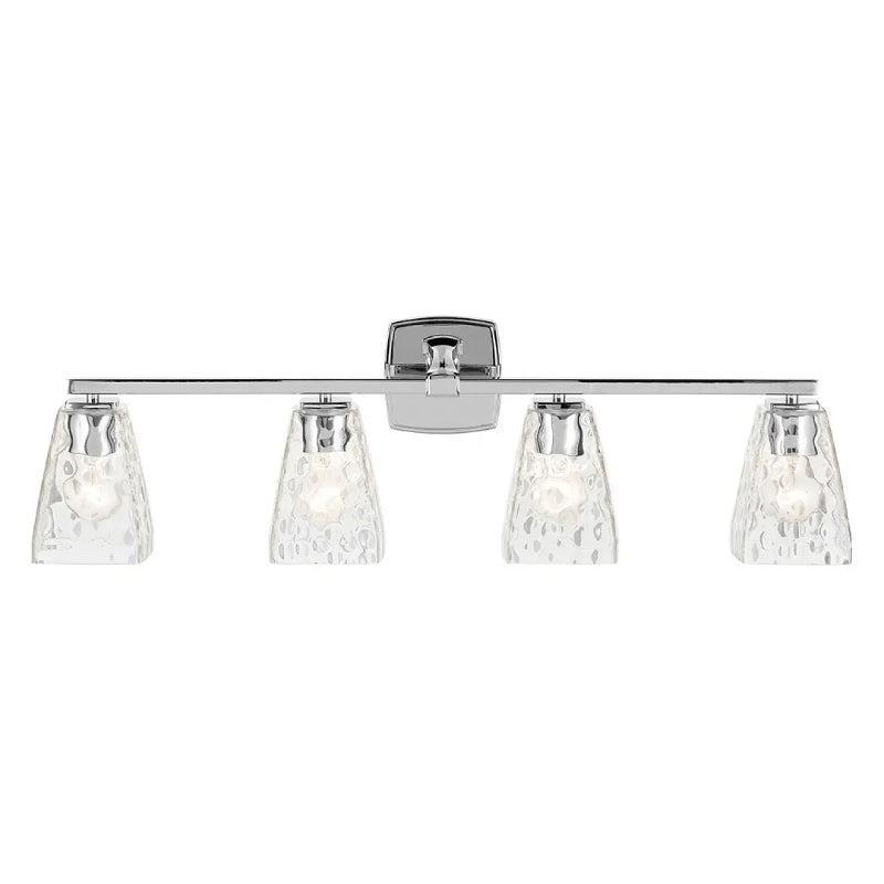 Kichler 55217 Marant 4-lt 33" Vanity Light - Chrome Clear Water Glass