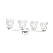 Kichler 55217 Marant 4-lt 33" Vanity Light - Chrome Clear Water Glass