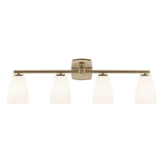 Kichler 55217 Marant 4-lt 33" Vanity Light - Champagne Bronze Opal Glass