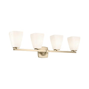 Kichler 55217 Marant 4-lt 33" Vanity Light - Champagne Bronze Opal Glass