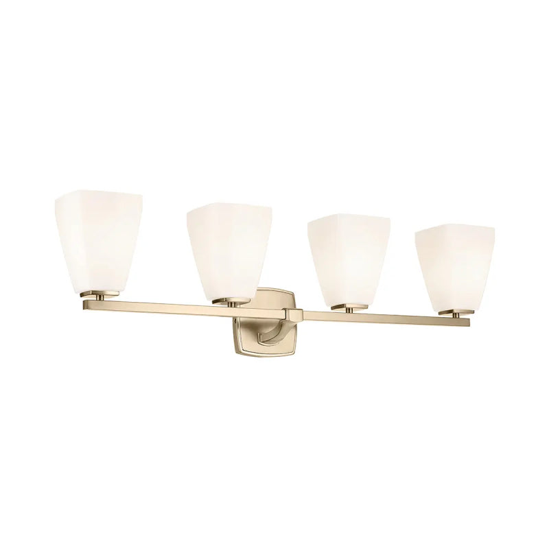 Kichler 55217 Marant 4-lt 33" Vanity Light - Champagne Bronze Opal Glass