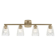 Kichler 55217 Marant 4-lt 33" Vanity Light - Champagne Bronze Clear Water Glass
