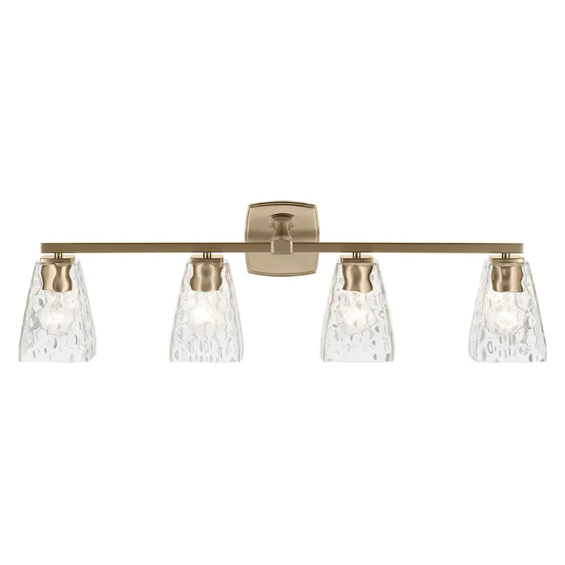 Kichler 55217 Marant 4-lt 33" Vanity Light - Champagne Bronze Clear Water Glass