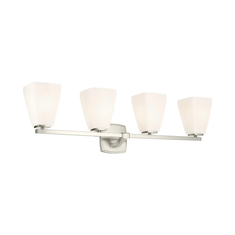 Kichler 55217 Marant 4-lt 33" Vanity Light - Brushed Nickel Opal Glass