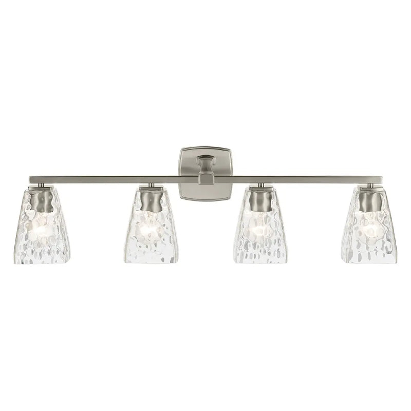 Kichler 55217 Marant 4-lt 33" Vanity Light - Brushed Nickel Clear Water Glass