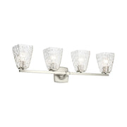 Kichler 55217 Marant 4-lt 33" Vanity Light - Brushed Nickel Clear Water Glass
