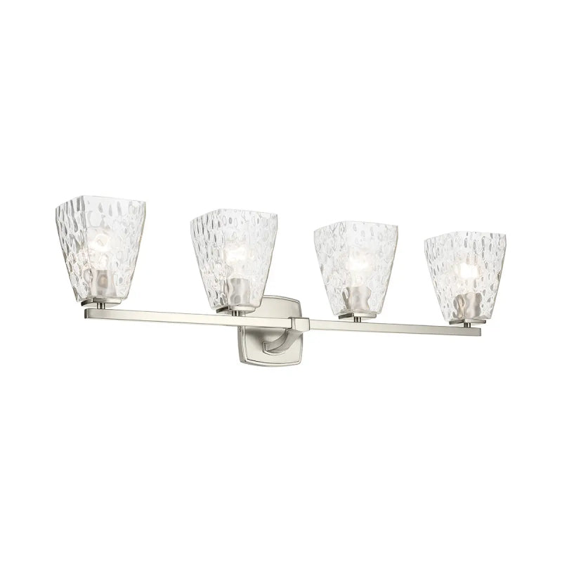 Kichler 55217 Marant 4-lt 33" Vanity Light - Brushed Nickel Clear Water Glass