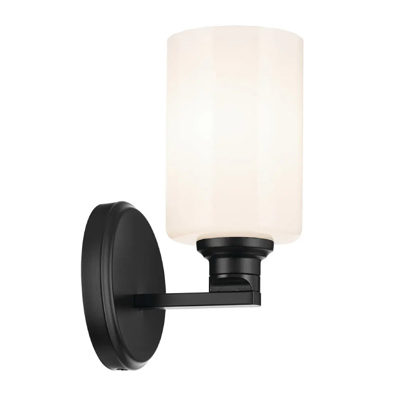 Kichler 55224 Gioe 1-lt 10" Tall Wall Sconce - Black Opal Glass