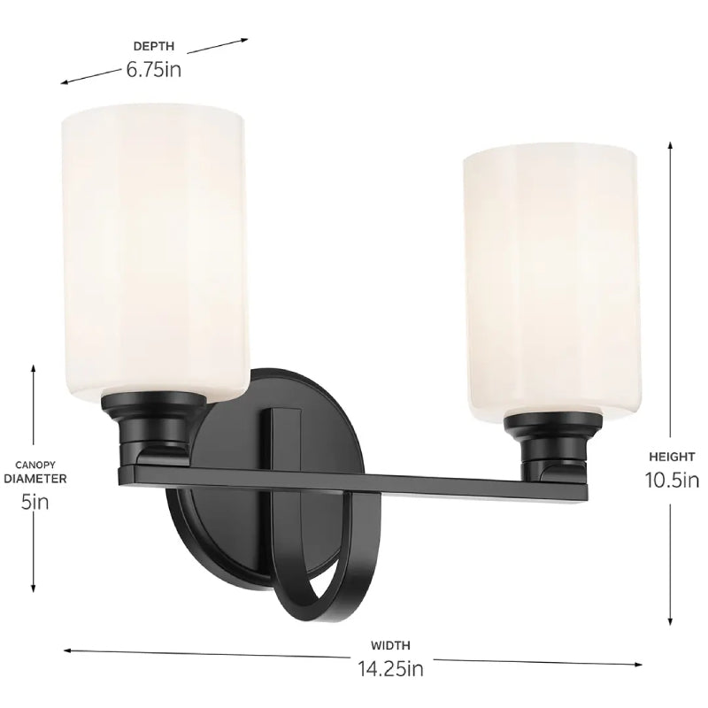 Kichler 55225 Gioe 2-lt 14" Vanity Light