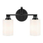 Kichler 55225 Gioe 2-lt 14" Vanity Light - Black Opal Glass